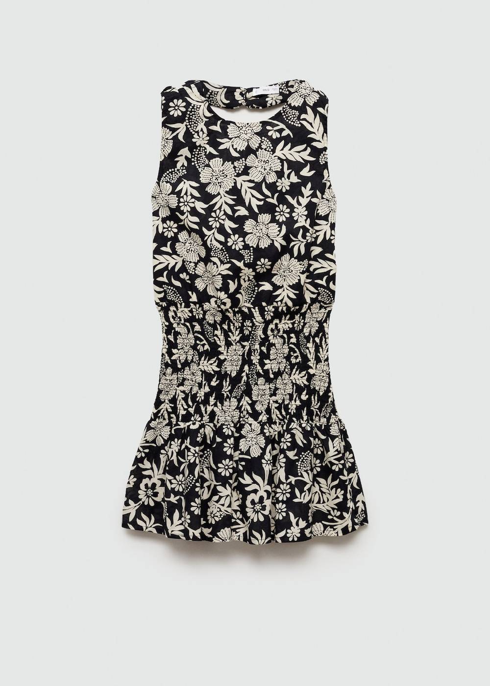 Mango Florales Kleid mit Raffdetails Tiefpreis