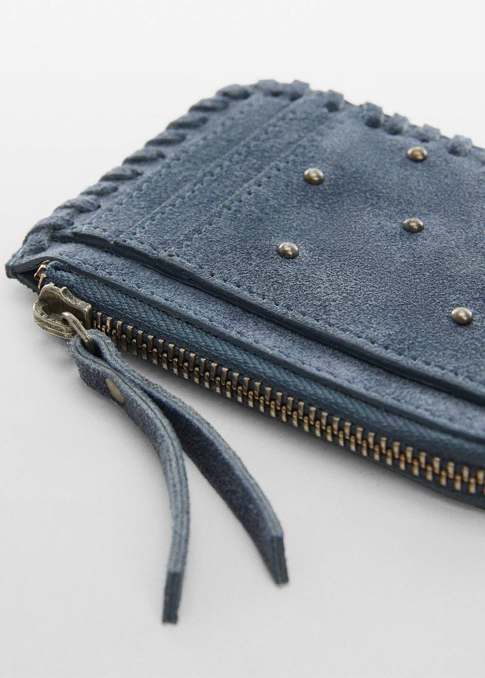 Mango Nietenverzierte Leder-Geldbörse Super Sparpreis