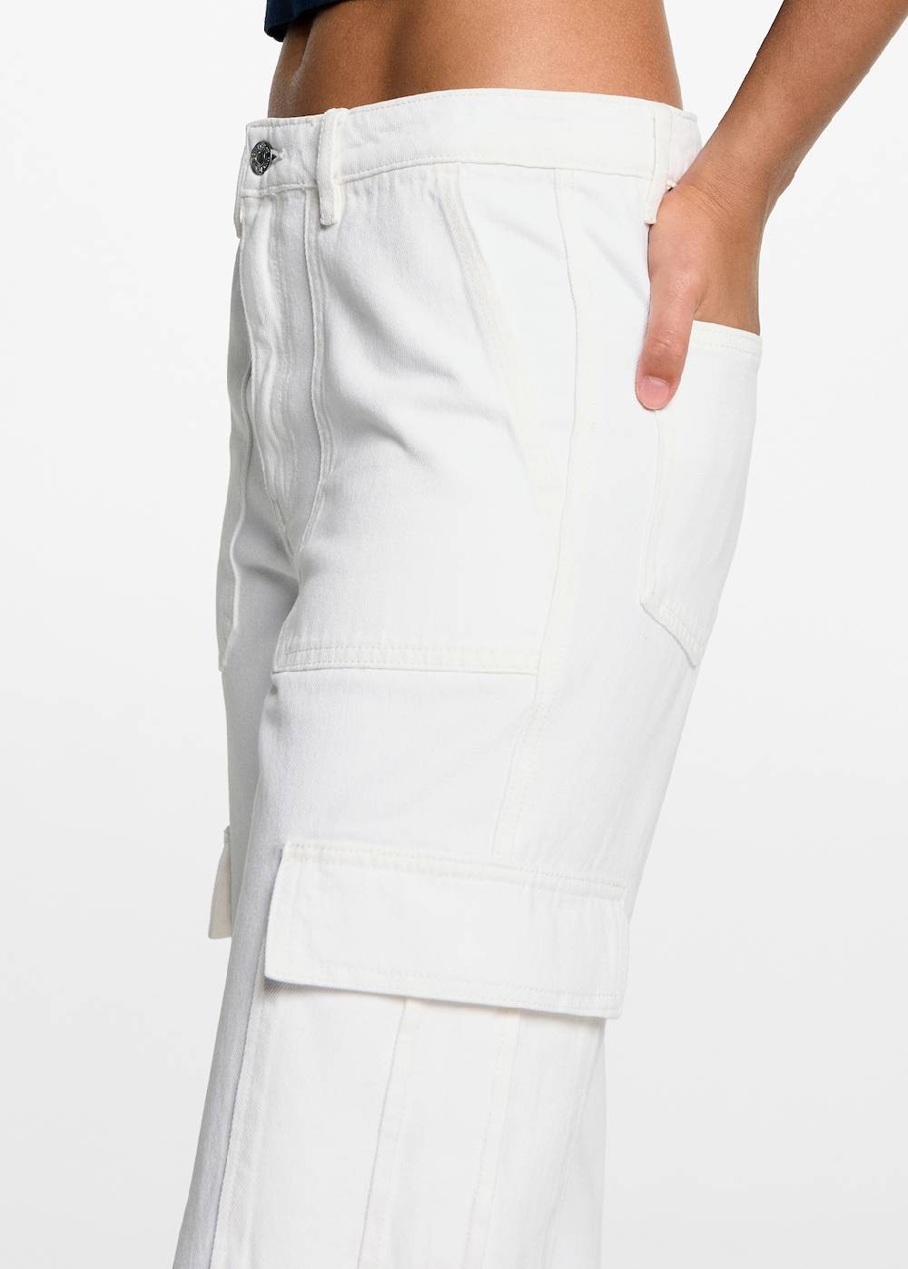 Mango Gerade Jeans im Cargo-Stil Kostenlose Rückgabe