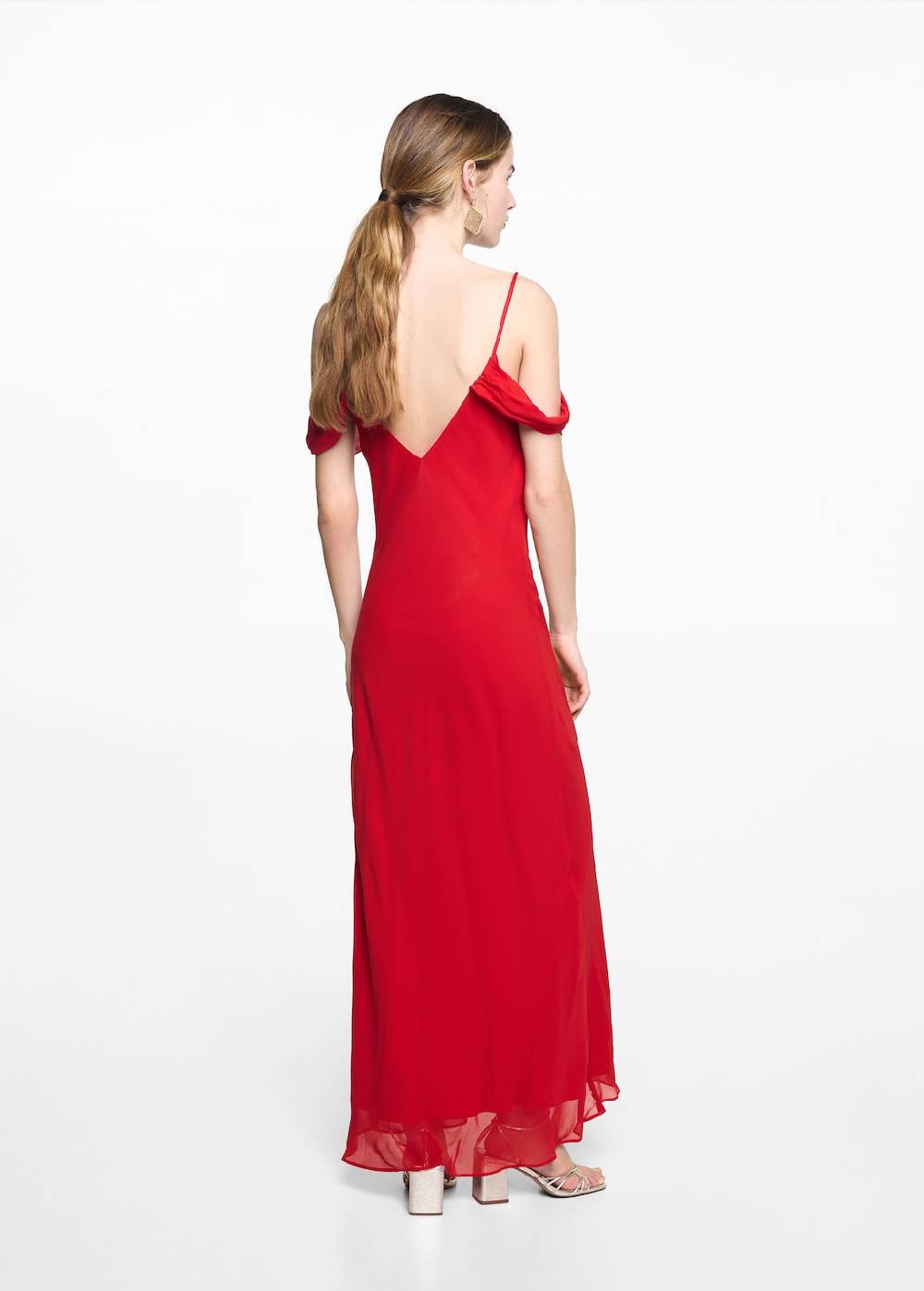 Mango Schulterfreies Midikleid Bis zu 60% Rabatt