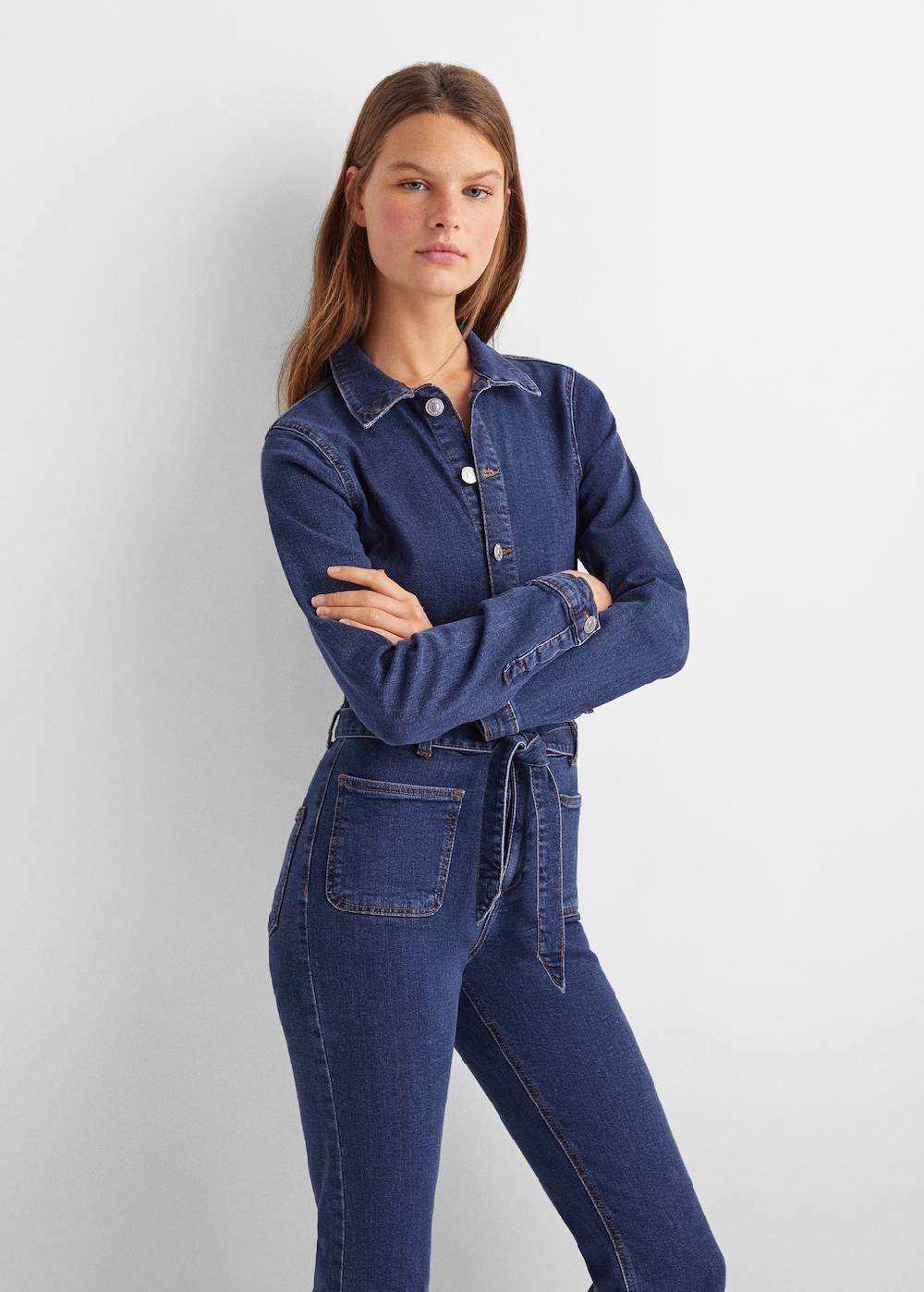 Mango Jeans-Jumpsuit mit Knöpfen Clearance-Verkauf