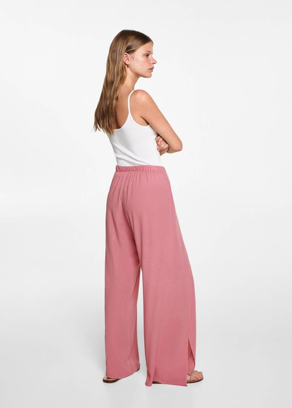 Mango Palazzo-Hose mit Schlitzen Fabrikladen