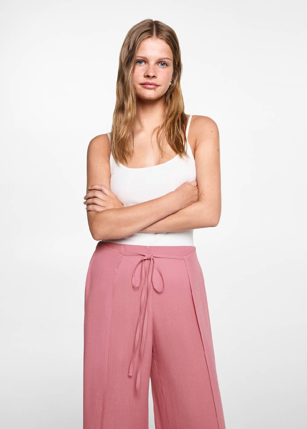 Mango Palazzo-Hose mit Schlitzen Fabrikladen