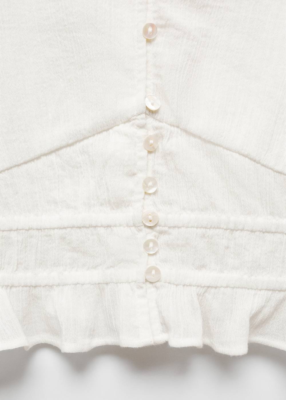 Mango Geknöpfte Baumwollbluse Rabatte dieses Monats