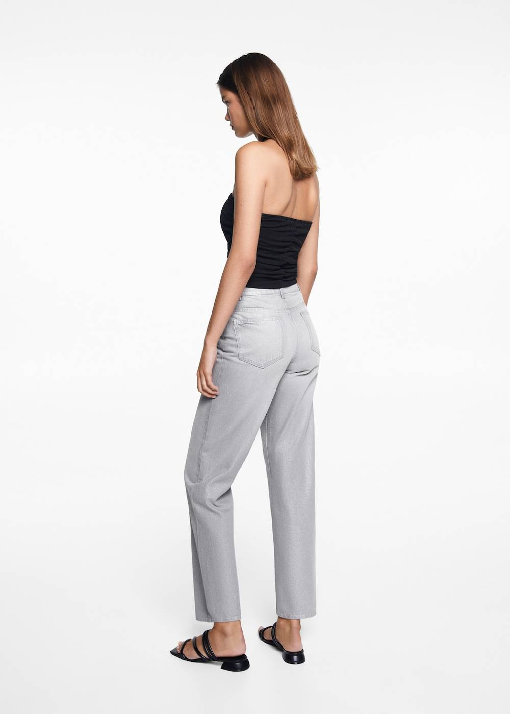 Mango Regular Fit-Jeans in Metall-Optik Online