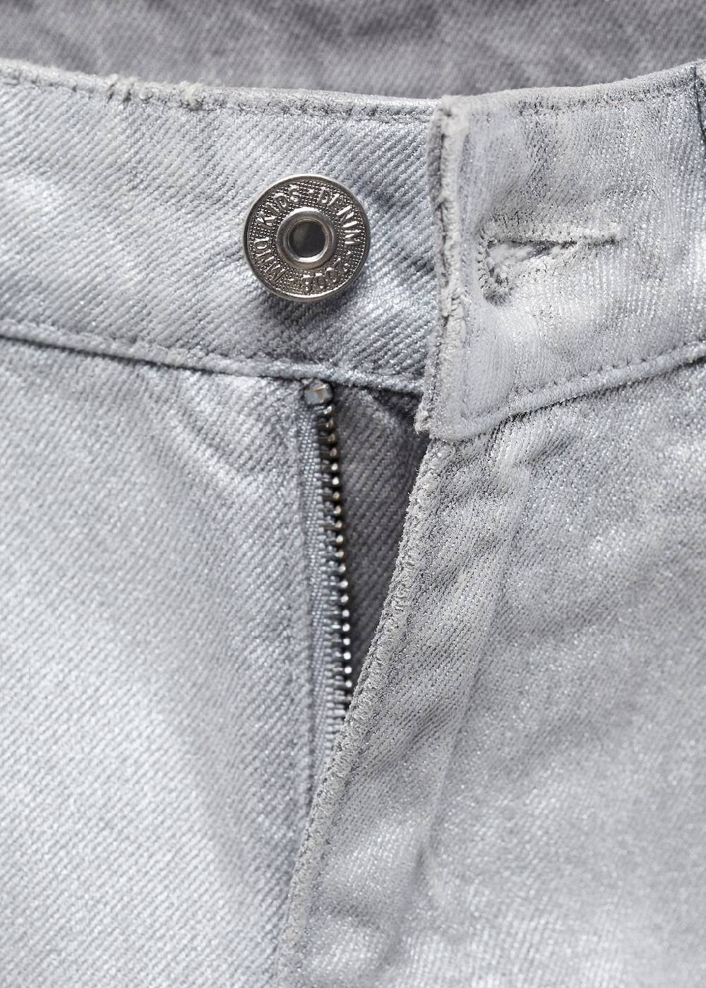 Mango Regular Fit-Jeans in Metall-Optik Online