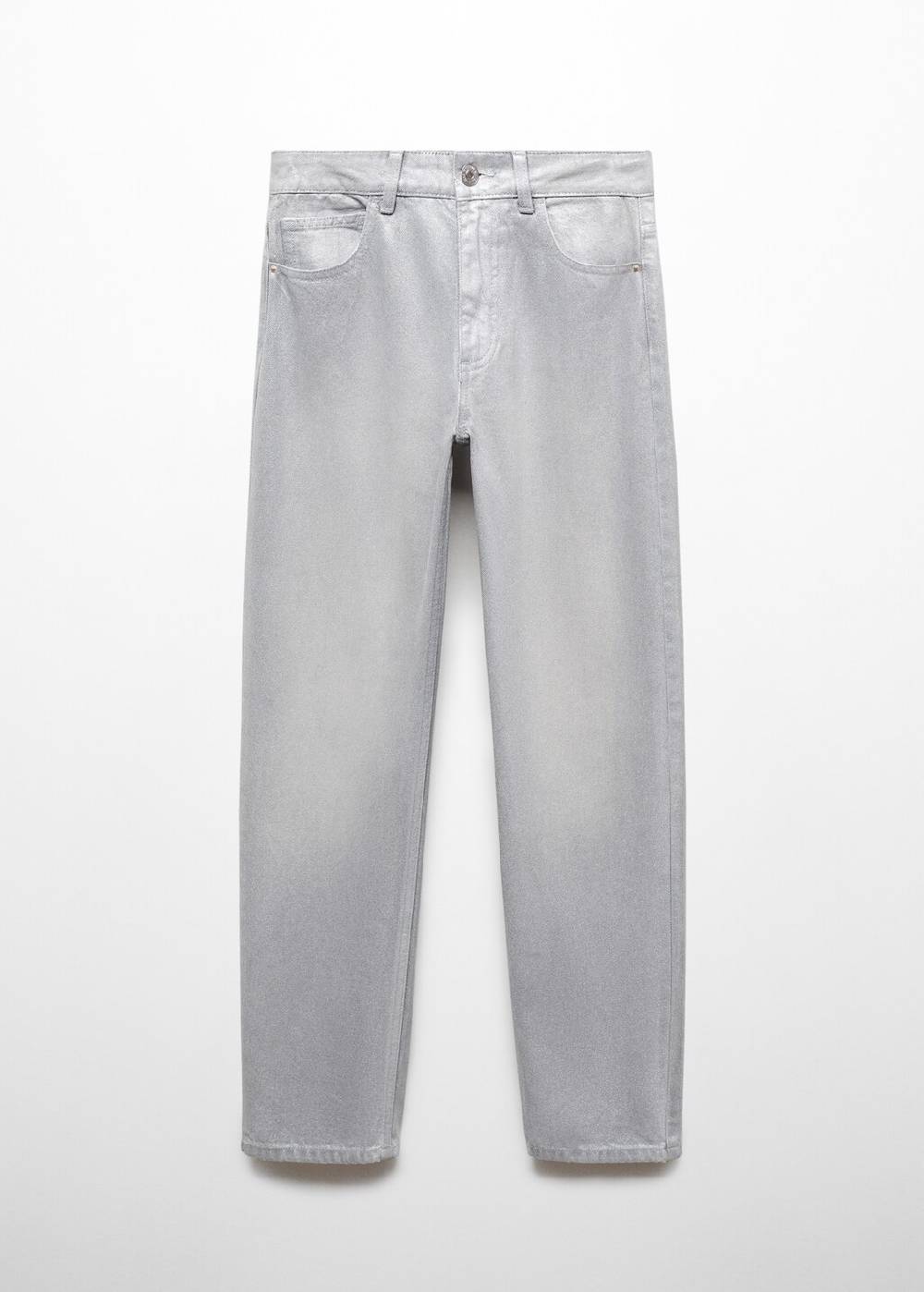 Mango Regular Fit-Jeans in Metall-Optik Online