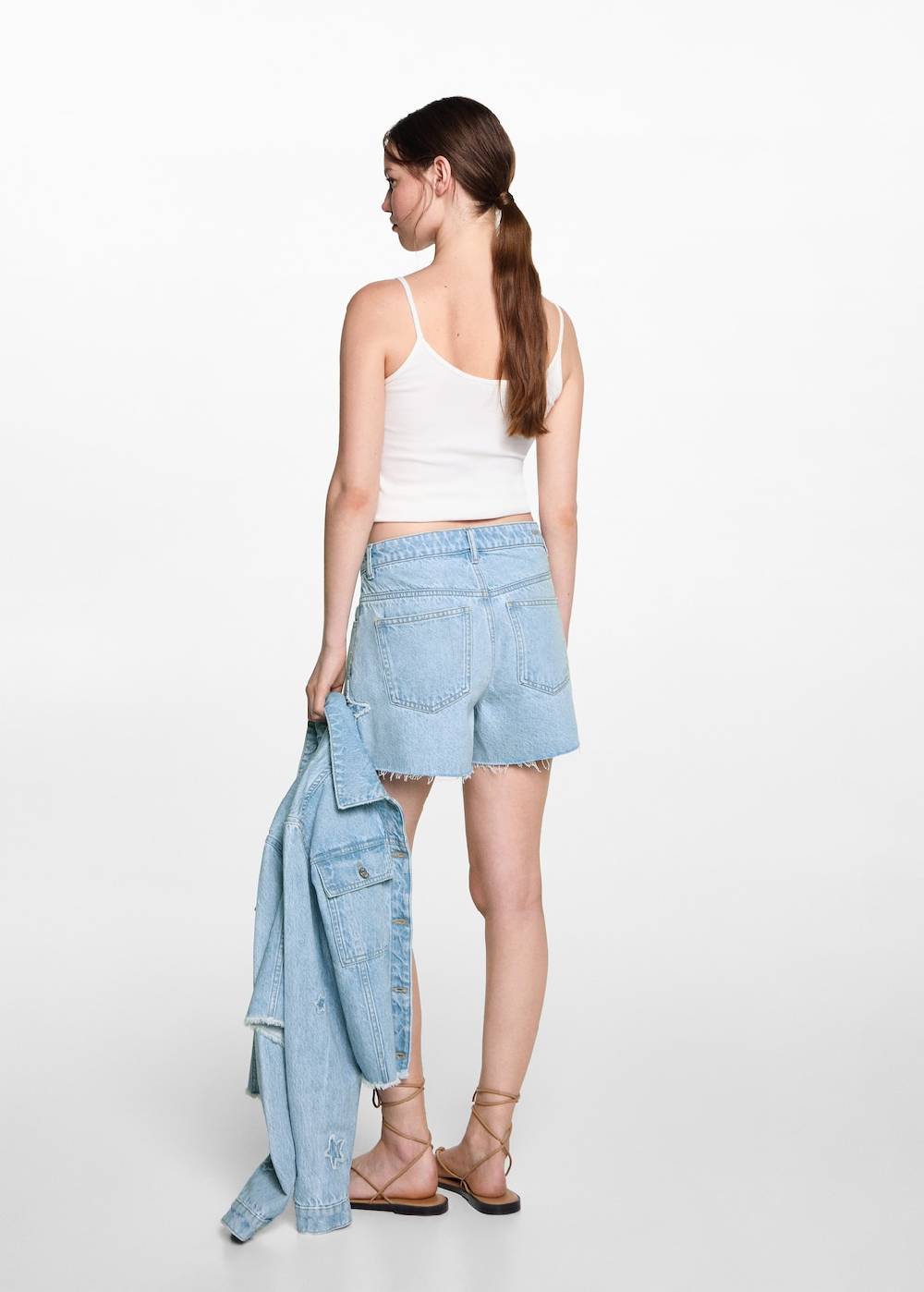 Mango Jeansshort mit Sternmotiv Outlet