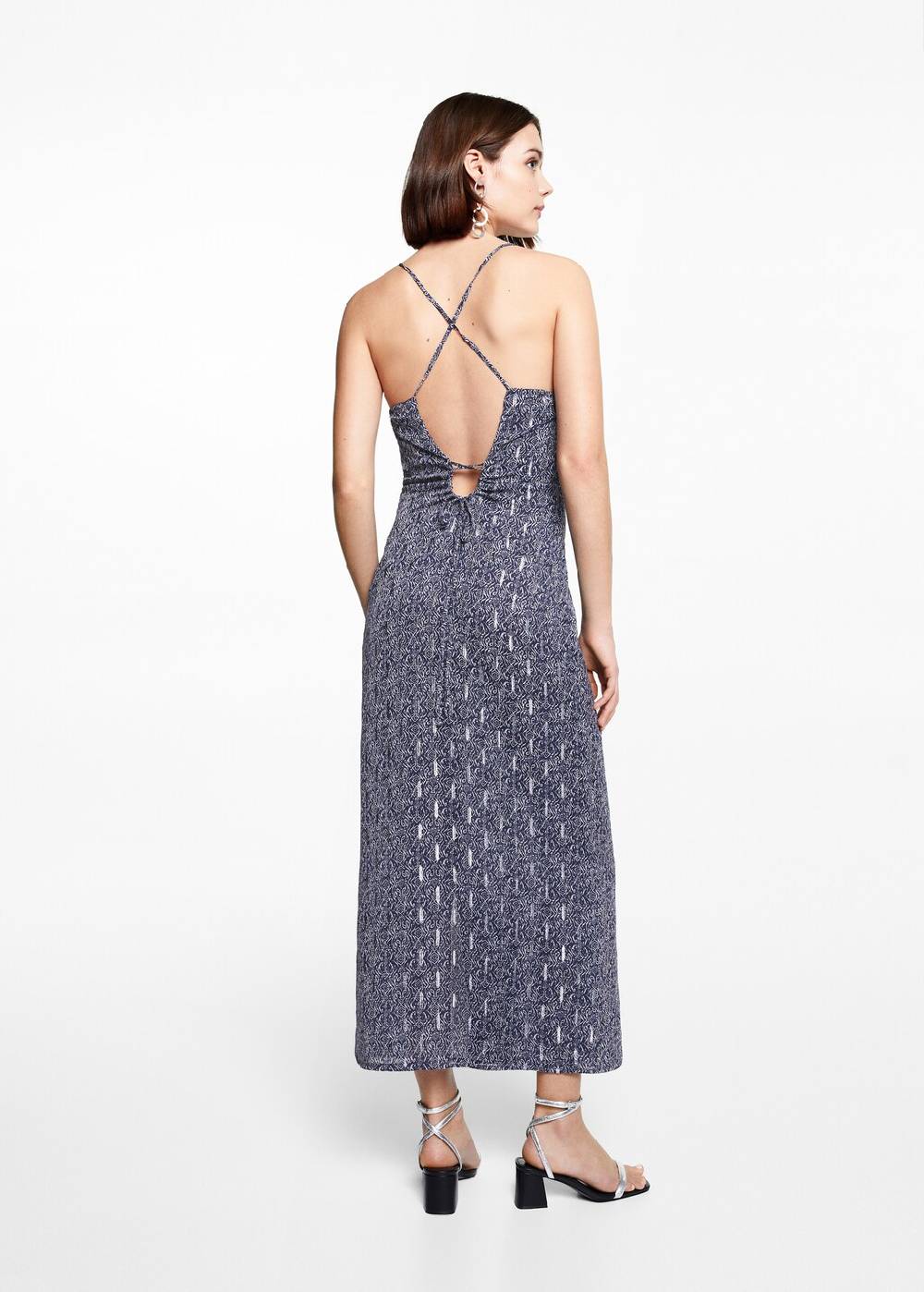 Mango Bedrucktes Kleid mit Cut-outs im Angebot