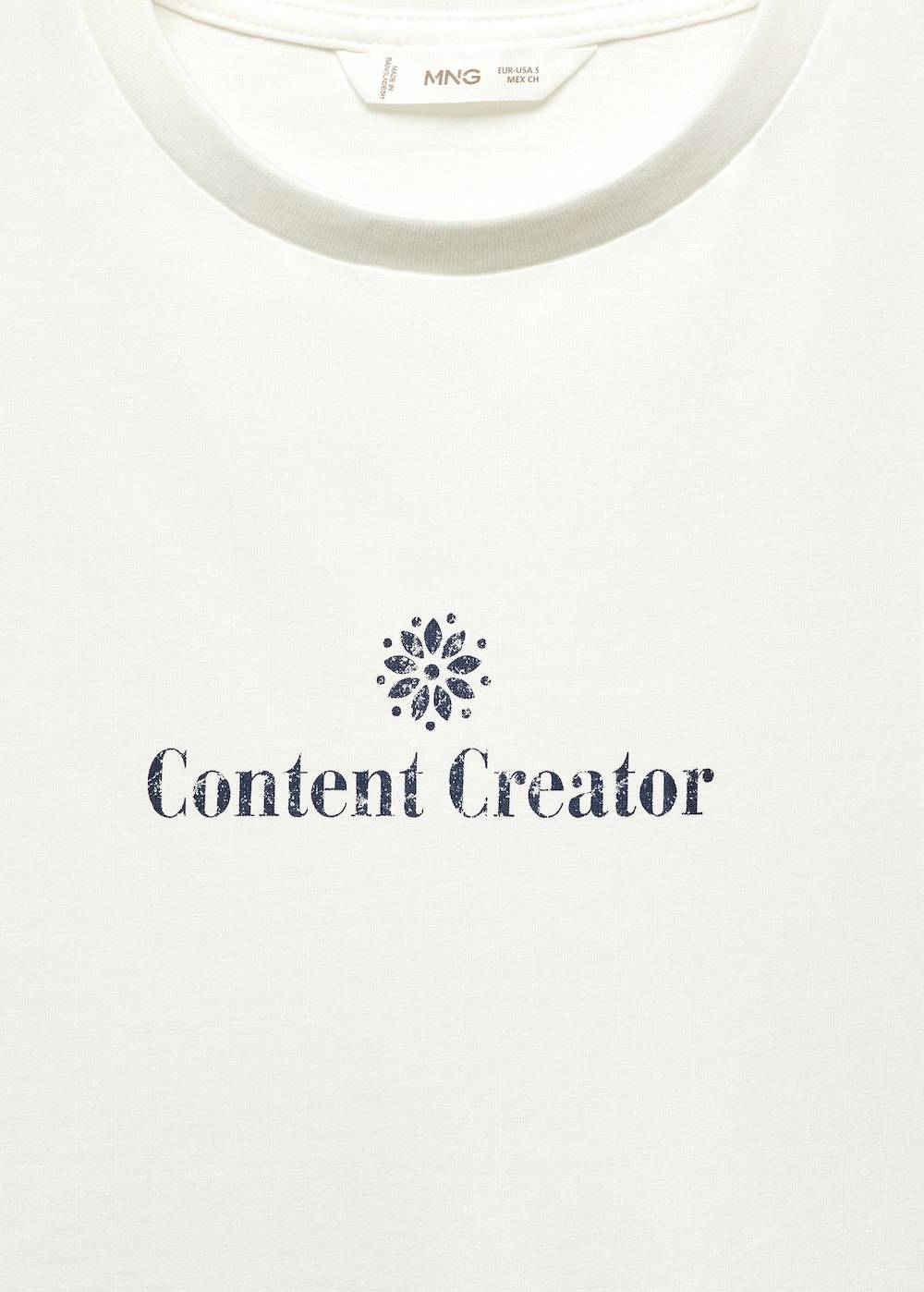 Mango T-Shirt mit Textaufdruck Schlussverkauf