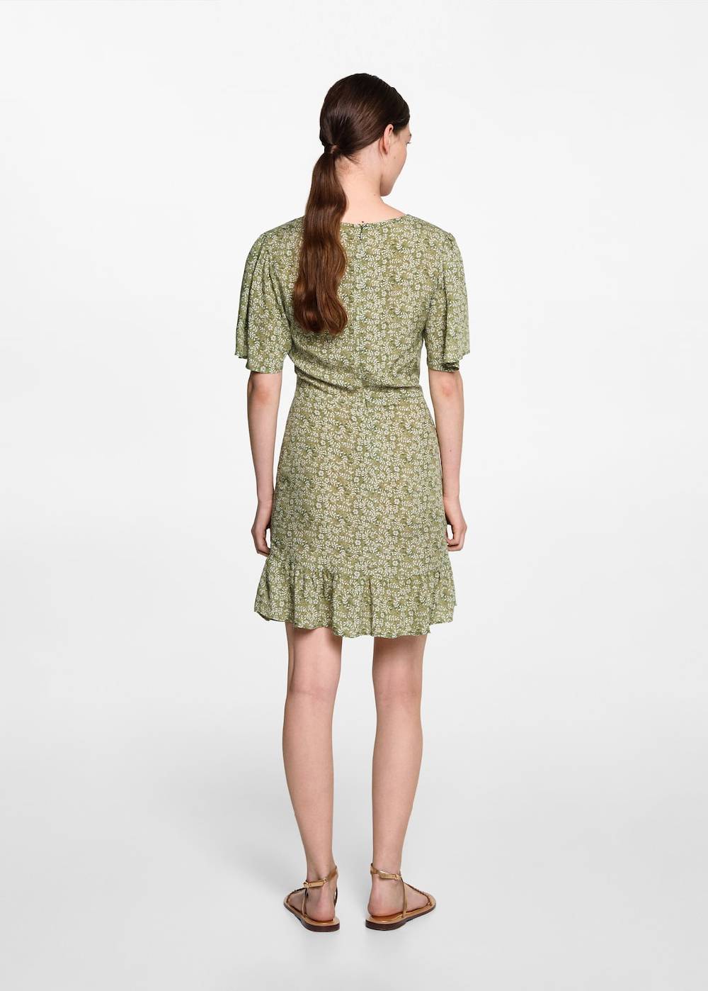 Mango Florales Kleid mit Rüschen Meist gekauft
