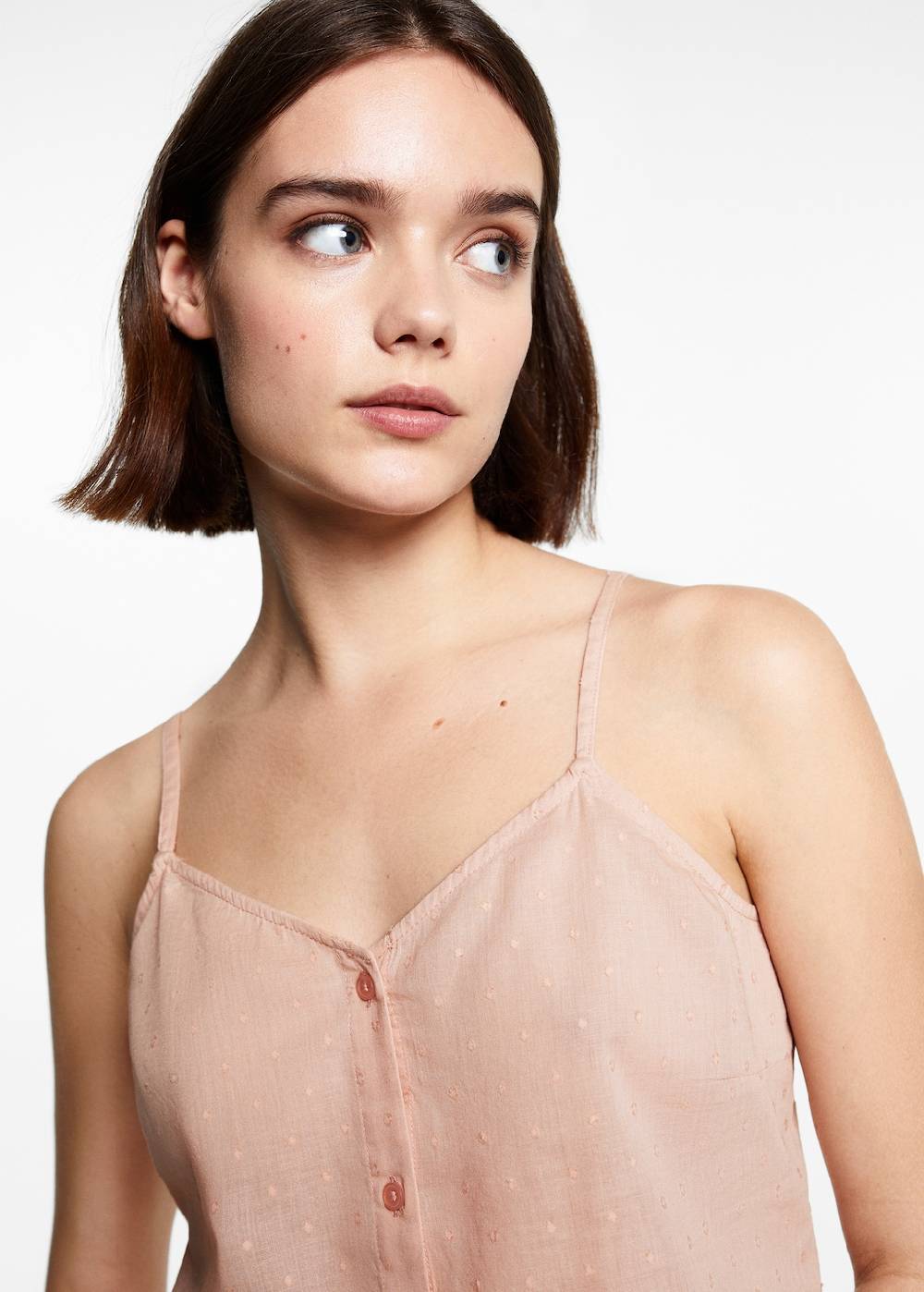 Mango Kurzer Pyjama mit Polka Dots Limitierter Zeitrabatt