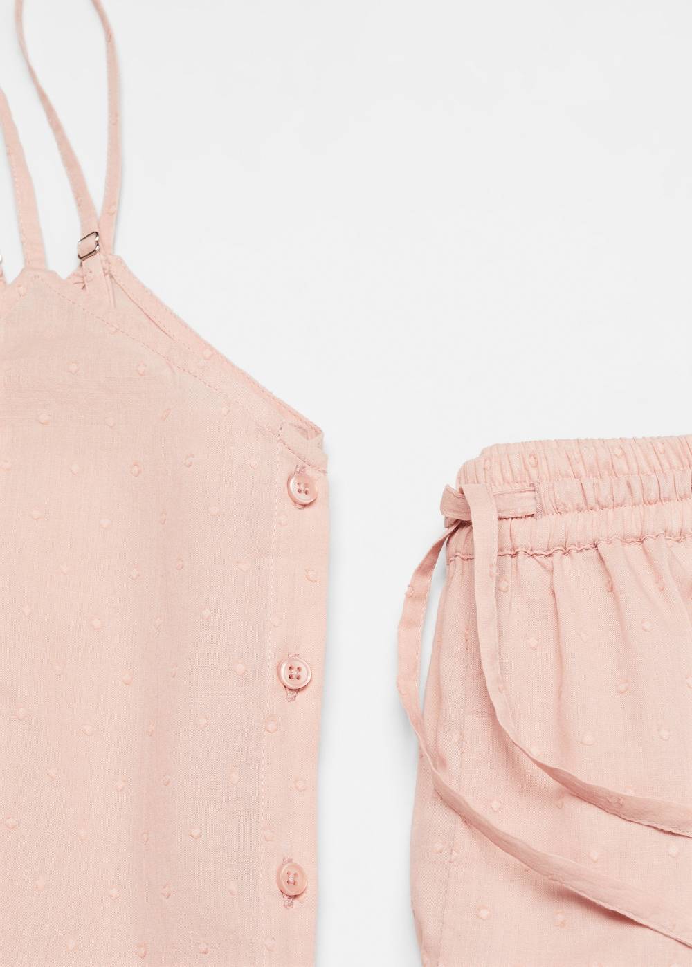 Mango Kurzer Pyjama mit Polka Dots Limitierter Zeitrabatt