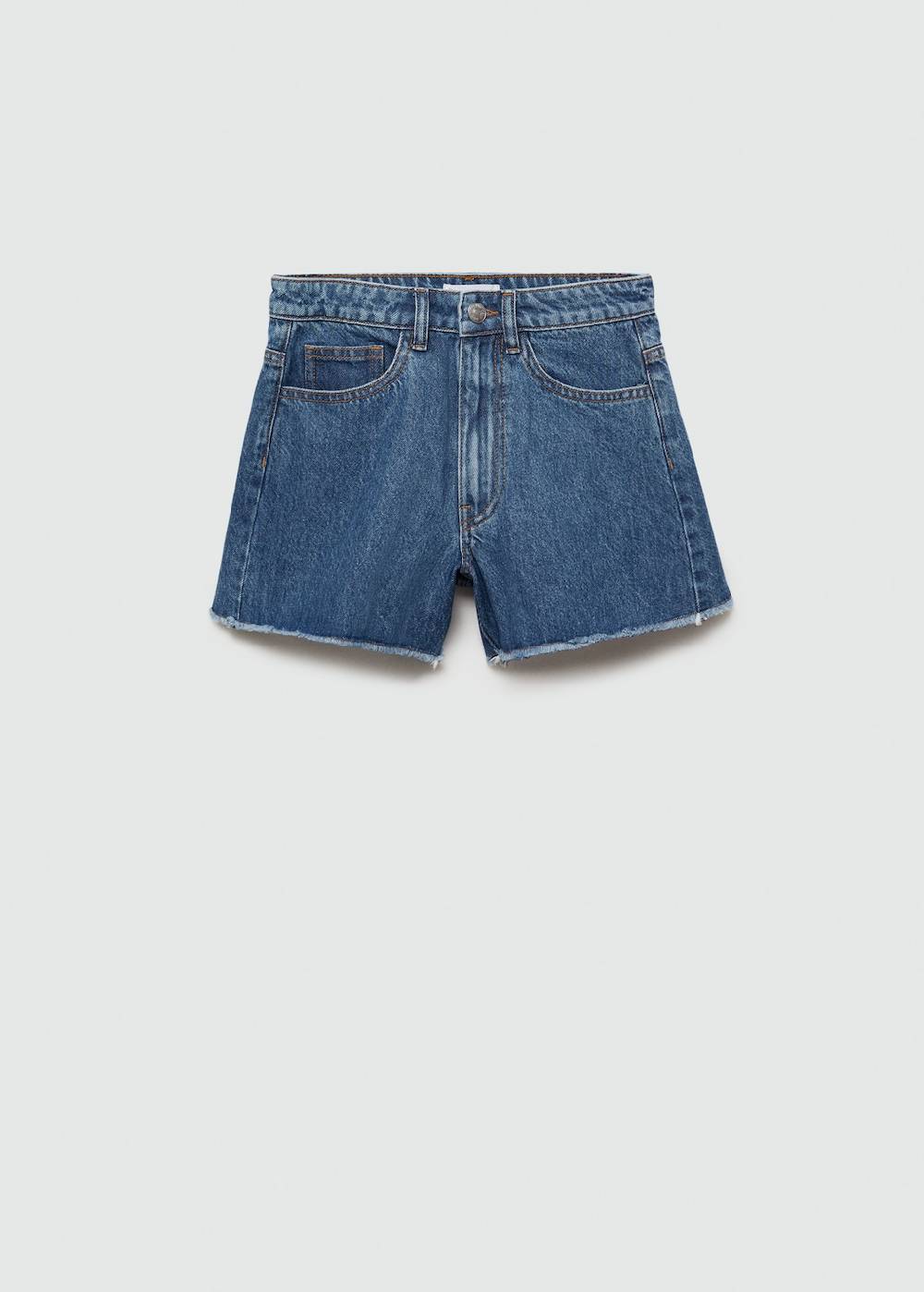 Mango Jeansshorts mit ausgefranstem Saum Günstig kaufen
