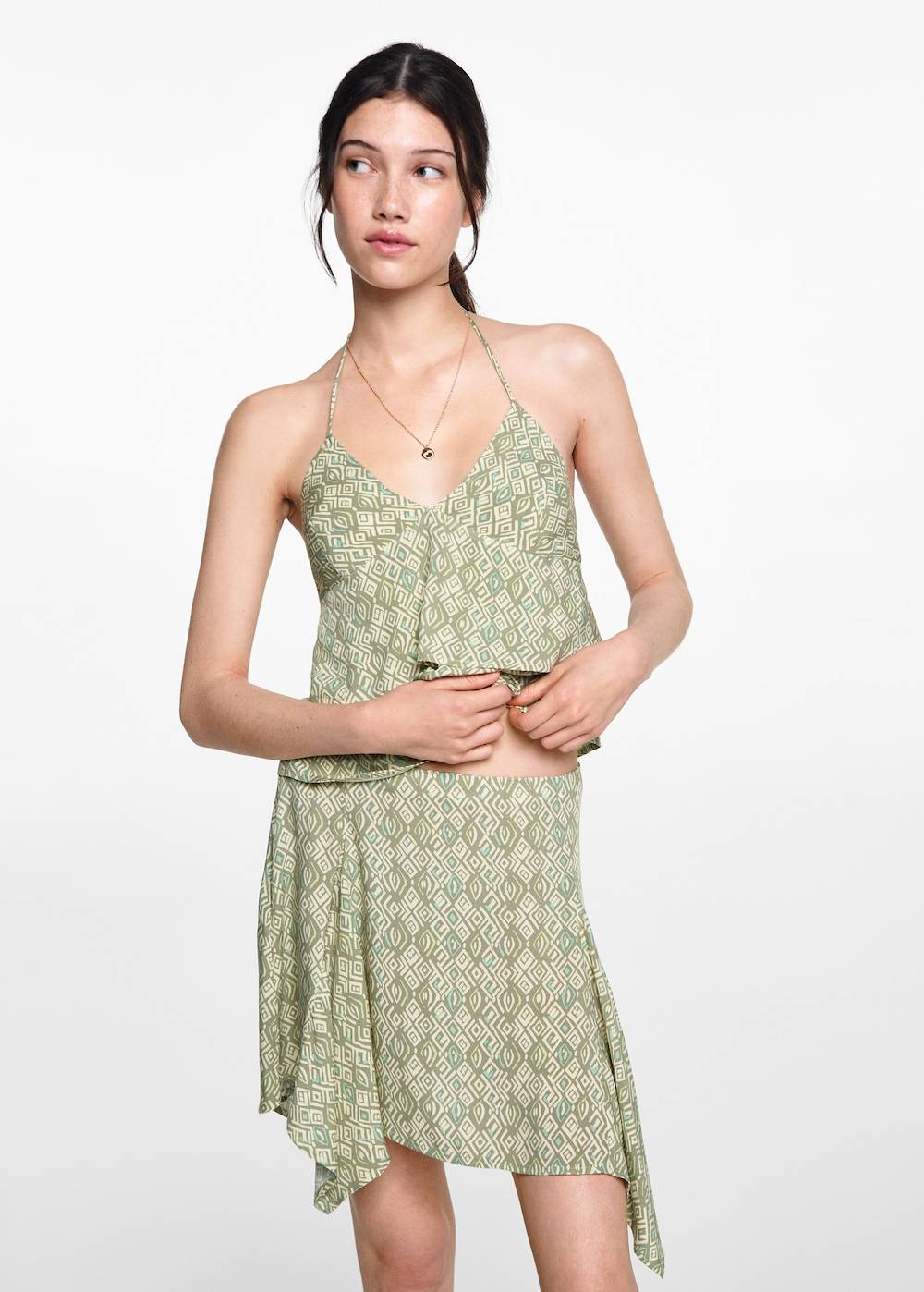 Mango Asymmetrisches Printkleid