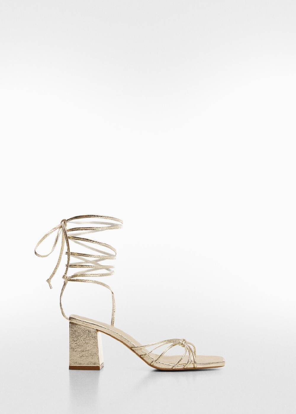 Mango Metallic-Riemchensandale mit Absatz Valentinstagsangebot