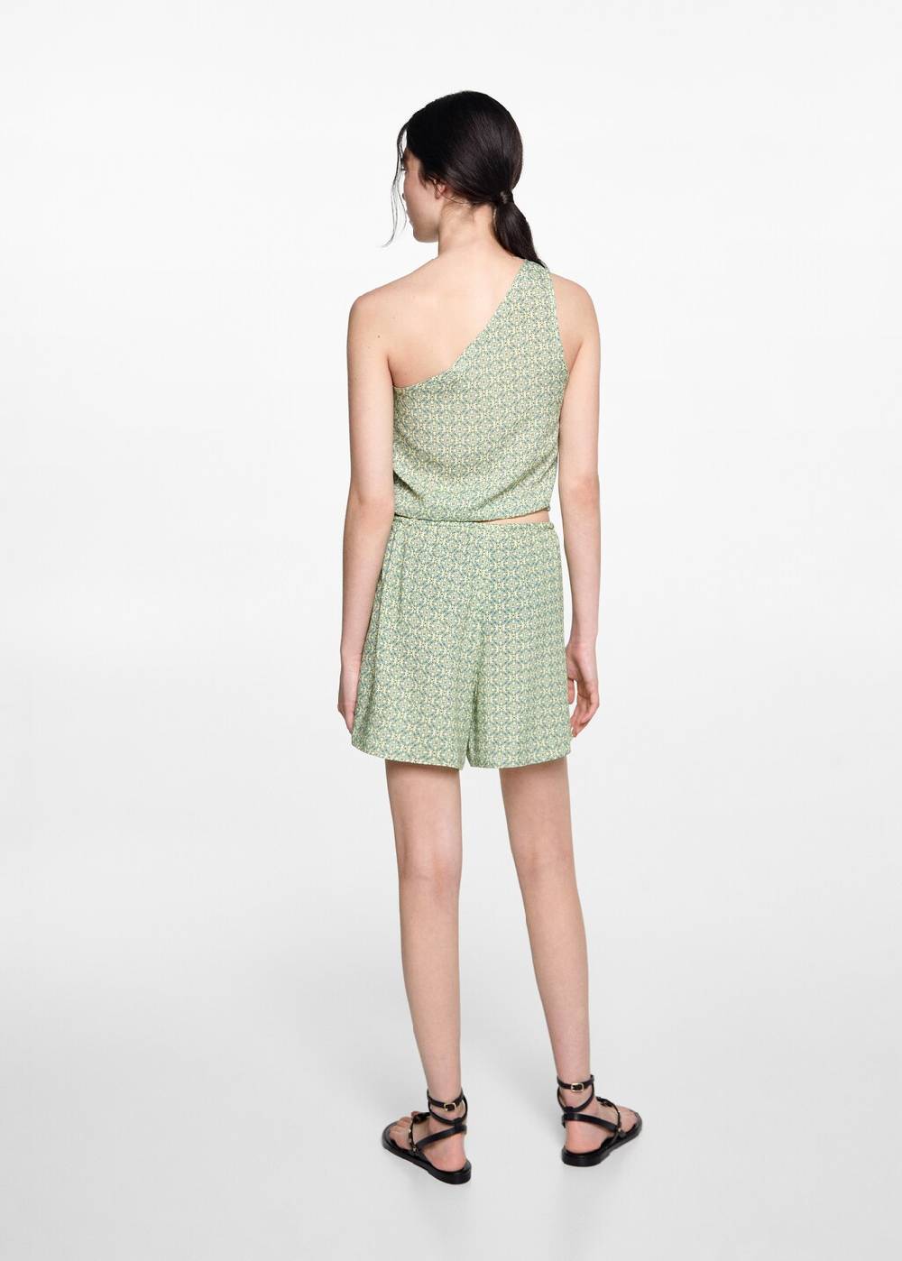 Mango Asymmetrisches Top mit Printmuster Lagerräumung