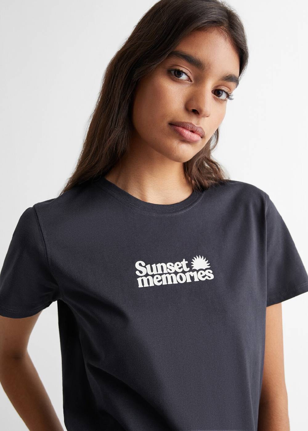 Mango T-Shirt mit Textaufdruck Neueste Mode