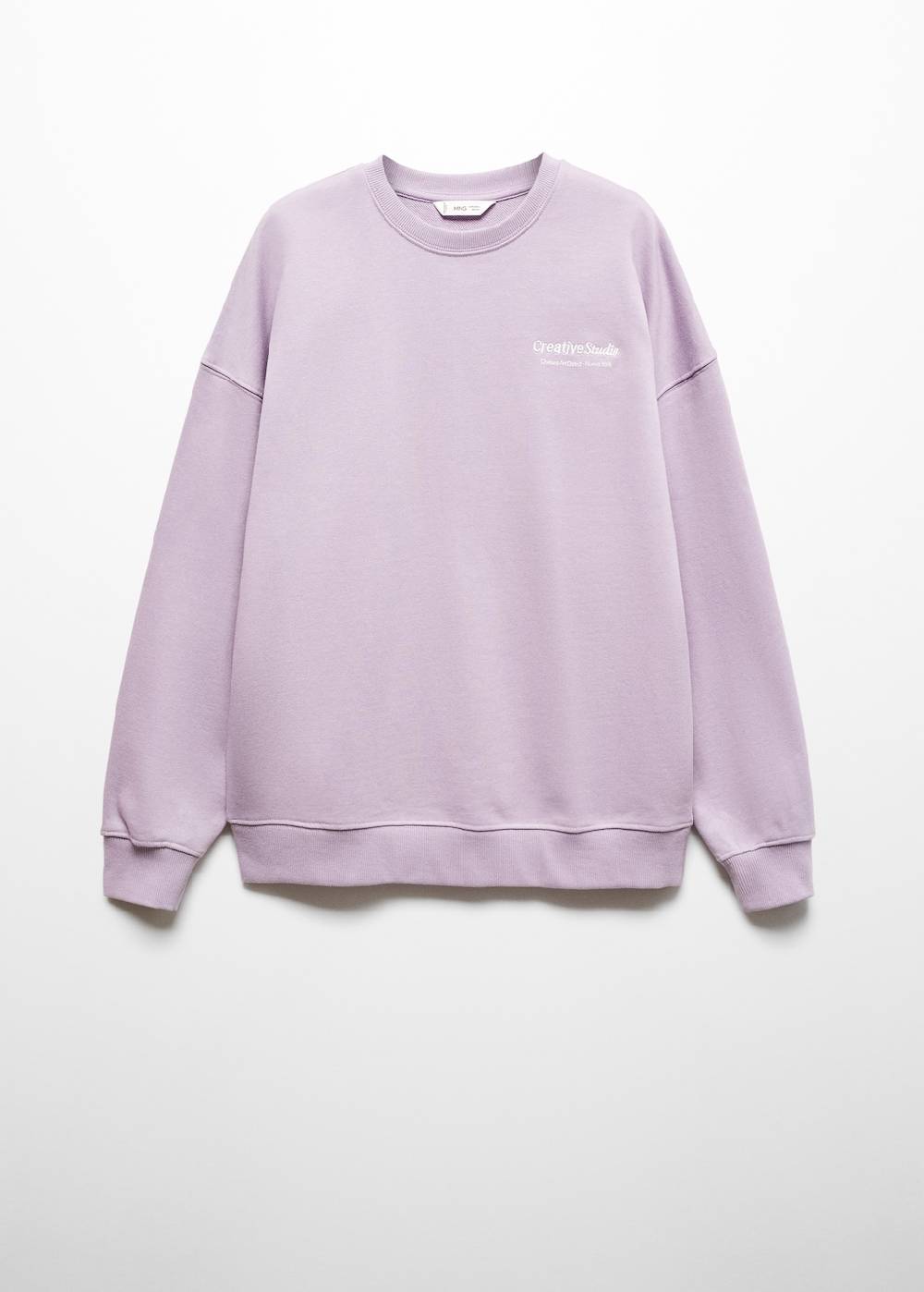 Mango Baumwoll-Sweatshirt mit Aufschrift Sonderangebote