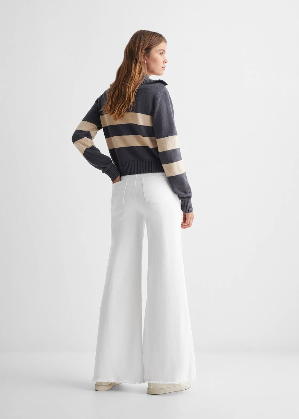 Mango Wideleg-Jeans mit mittlerer Bundhöhe Riesige Ersparnisse
