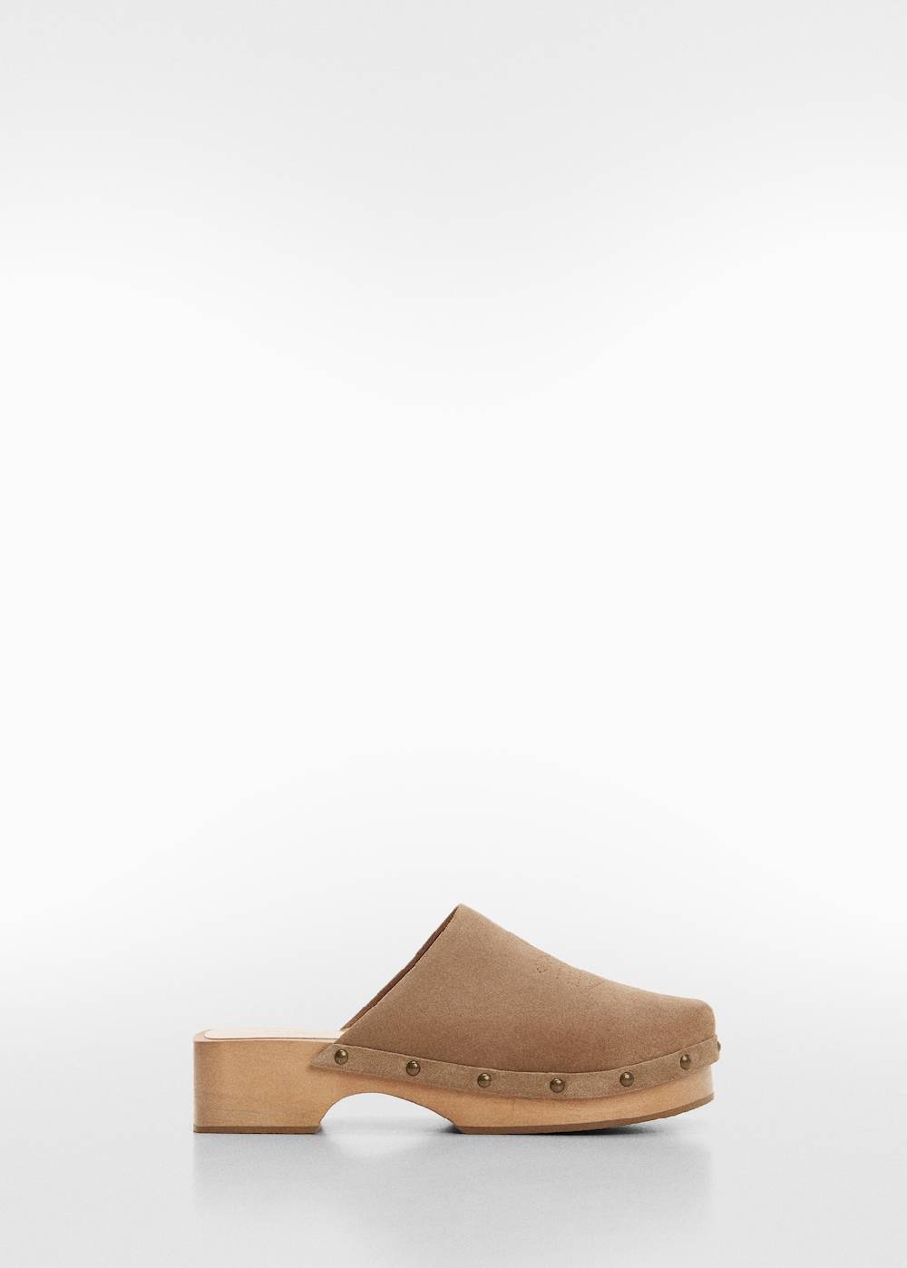 Mango Leder-Clogs mit Nieten VIP-Rabatte