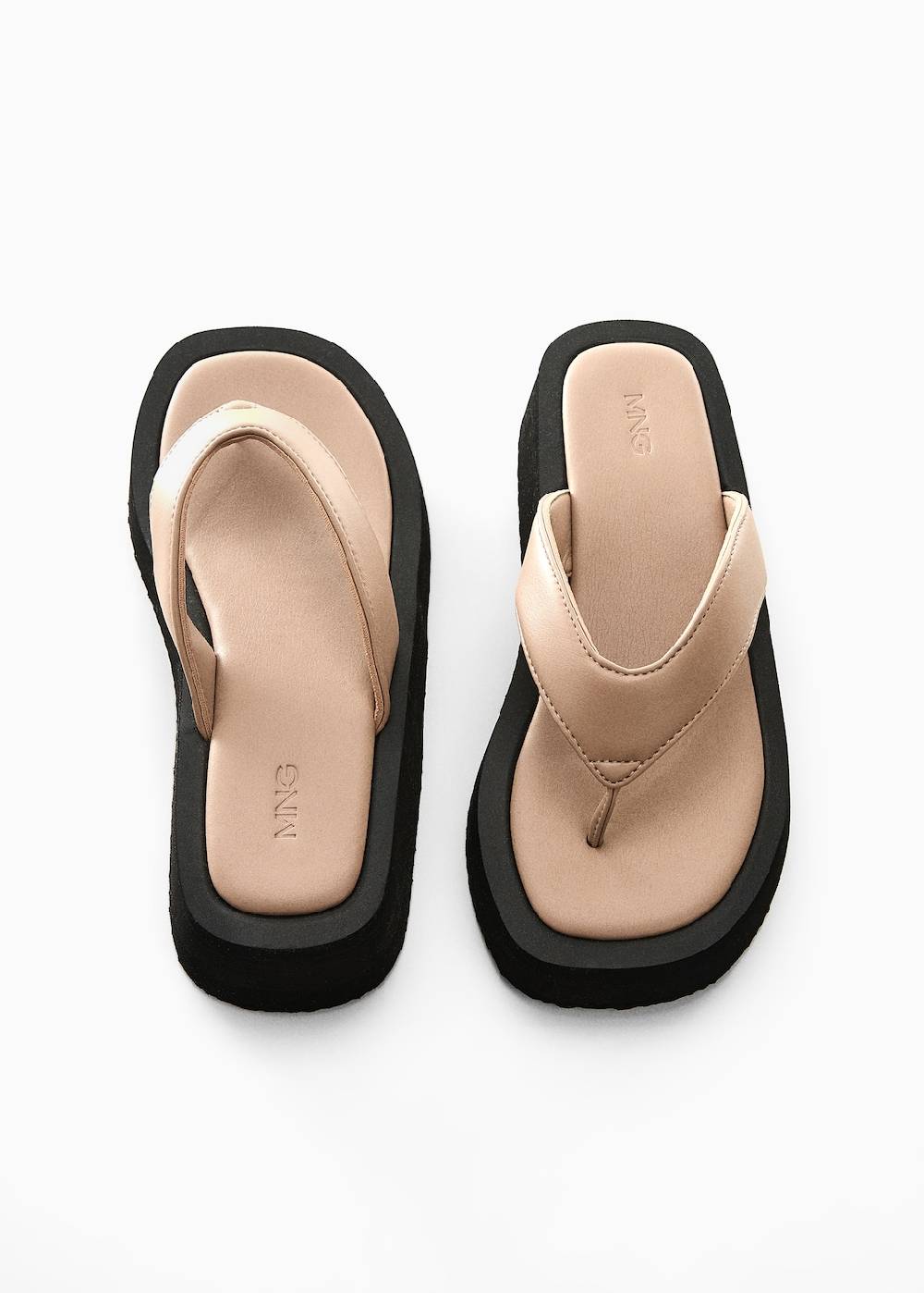 Mango Riemensandalen mit Plateau Tiefpreis