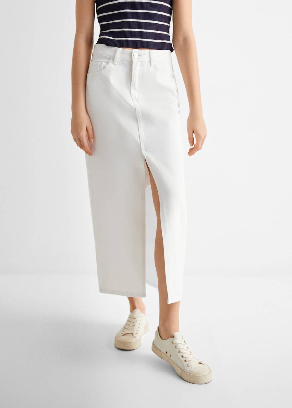 Mango Jeansrock mit Schlitz Super Sparpreis