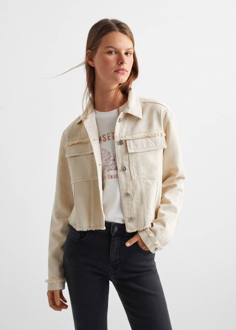 Mango Jeansjacke mit Taschen Letzte 3 Tage