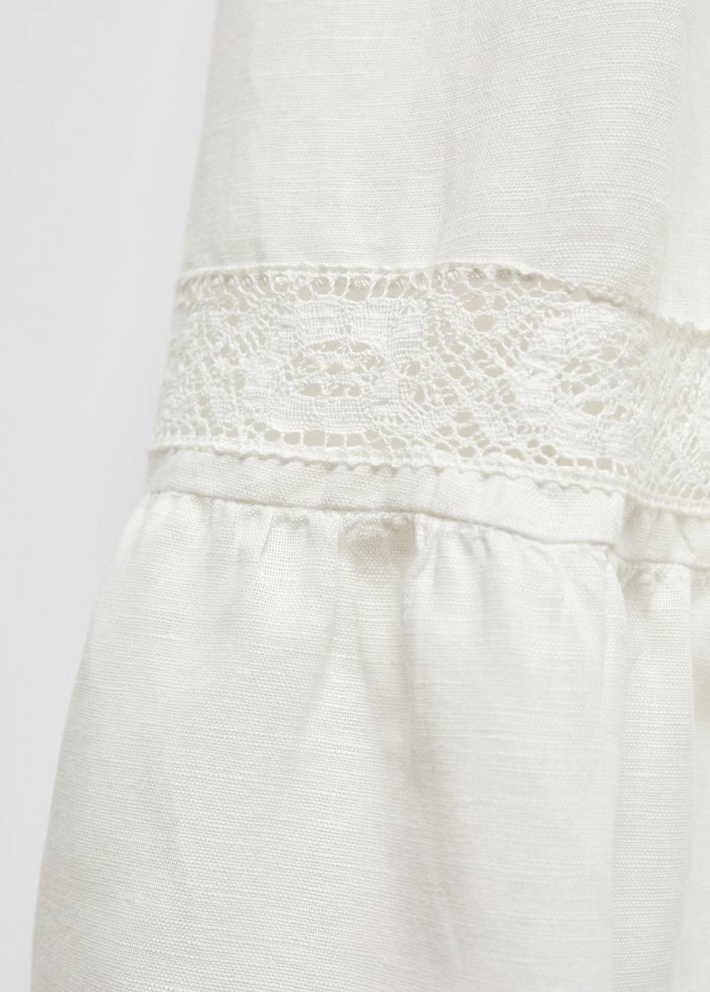Mango Leinenkleid mit Schleife Neueste Stile