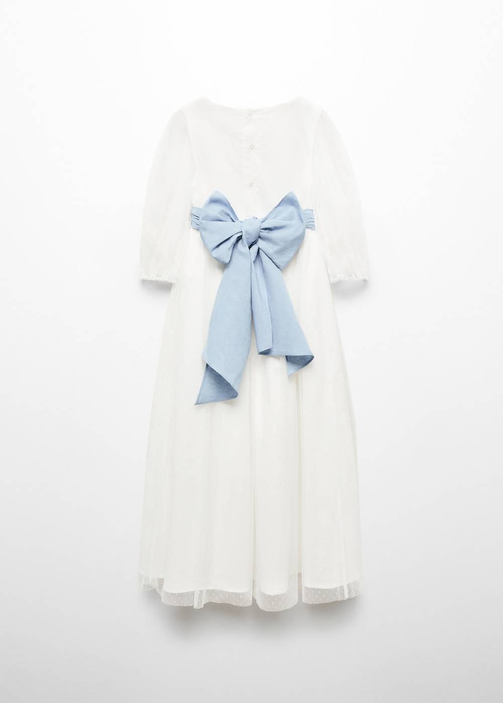 Mango Plumetis-Kleid mit Schleife Letzte 2 Tage