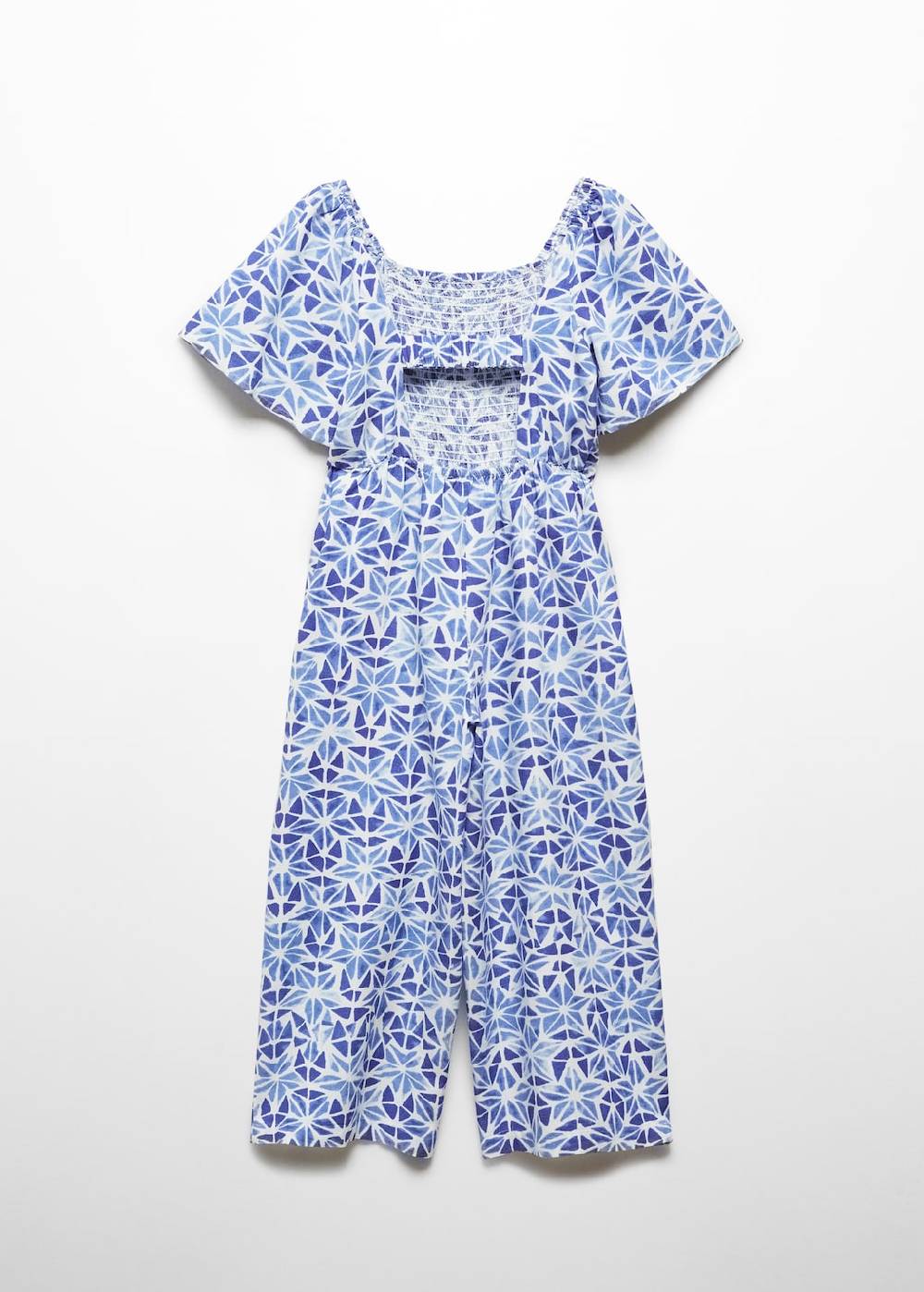 Mango Gemusterter Overall mit Gürtel Sonderangebot der Fabrik