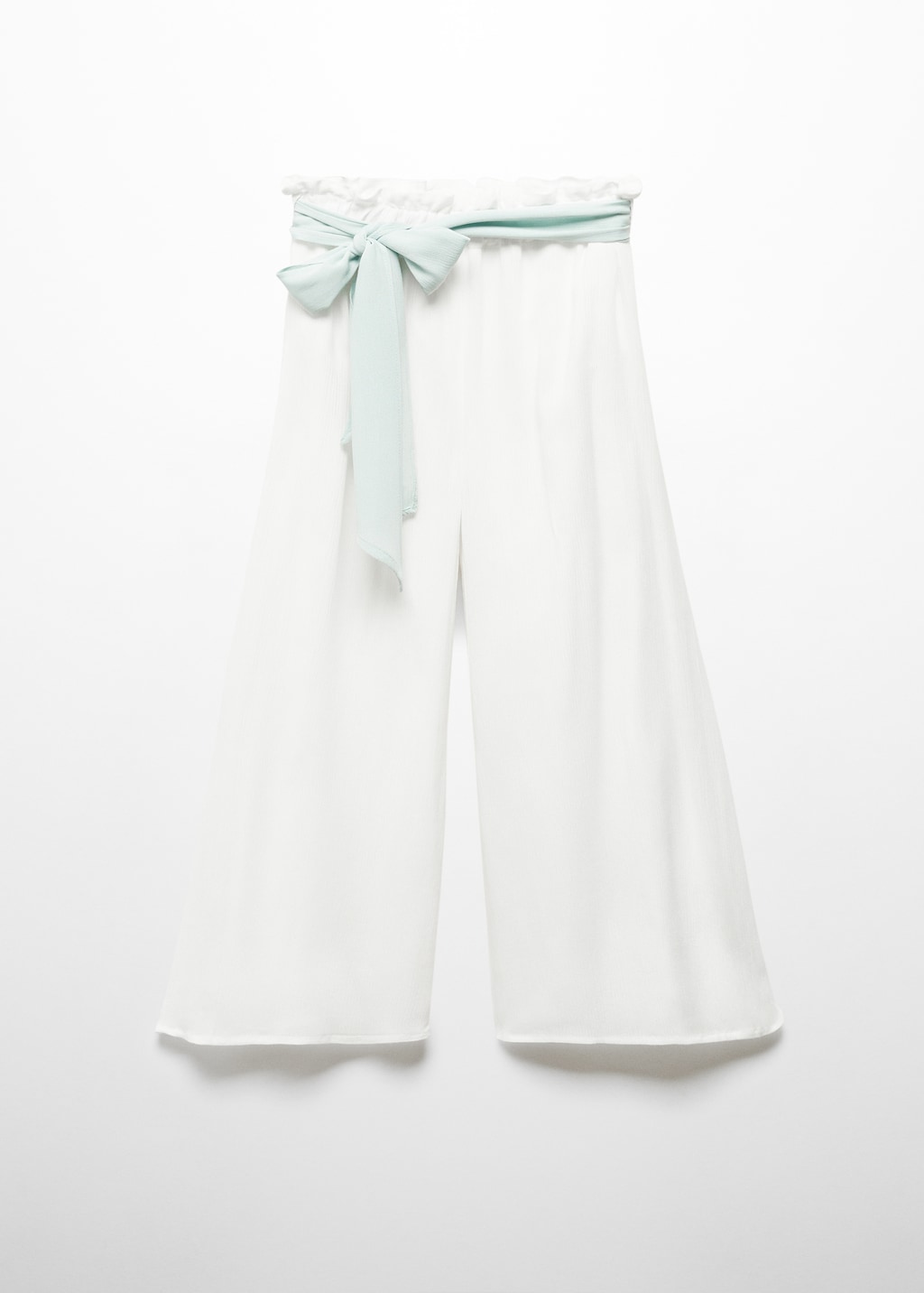 Mango Hose aus Crinkle-Gaze mit Schleife Kostenloser Versand international
