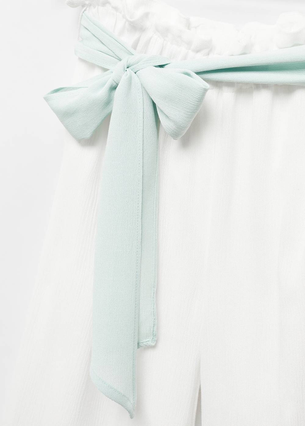 Mango Hose aus Crinkle-Gaze mit Schleife Kostenloser Versand international