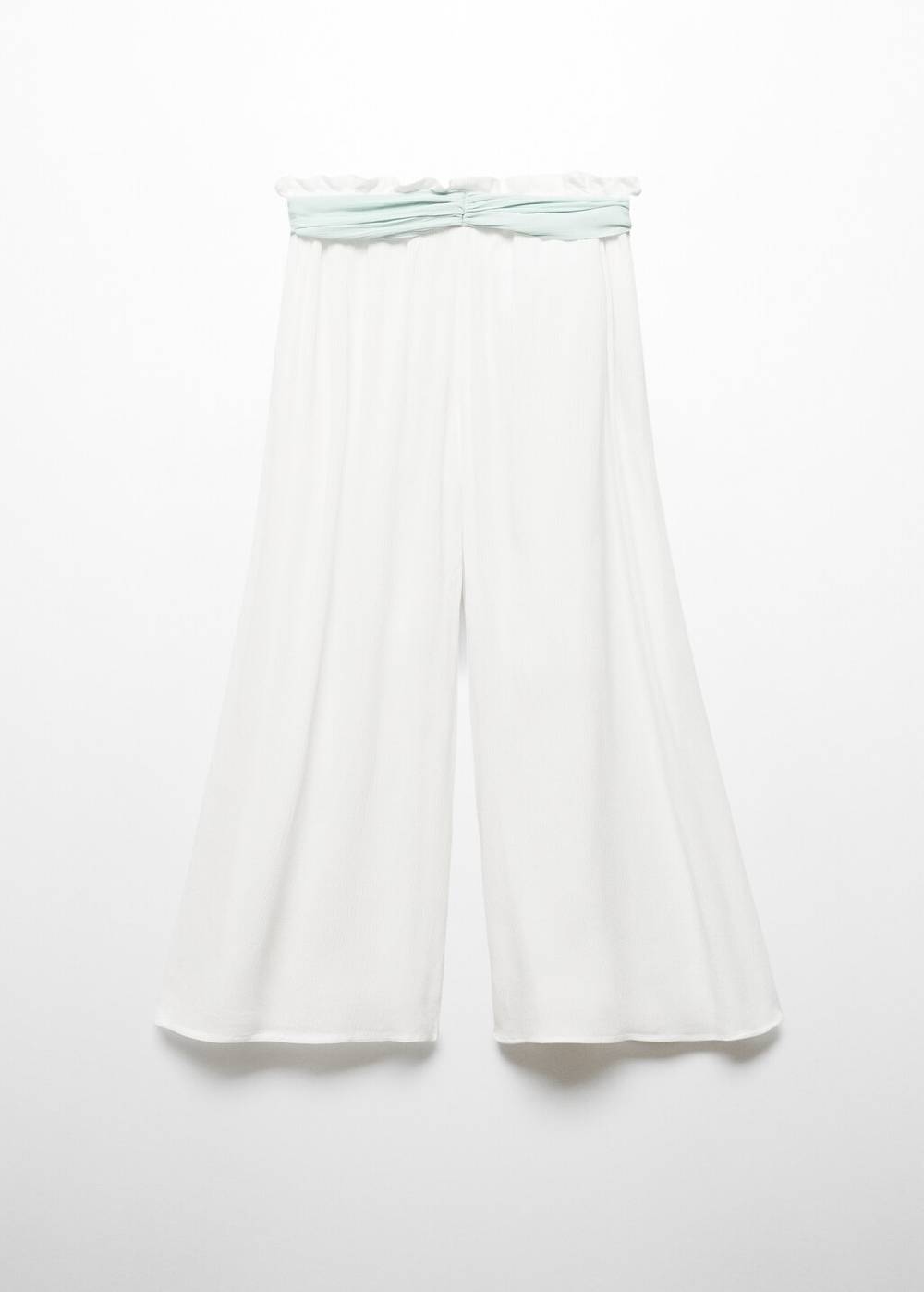 Mango Hose aus Crinkle-Gaze mit Schleife Kostenloser Versand international