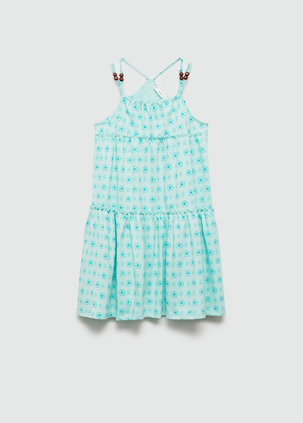 Mango Bedrucktes Kleid mit Perlen Begrenzt auf 3 Tage