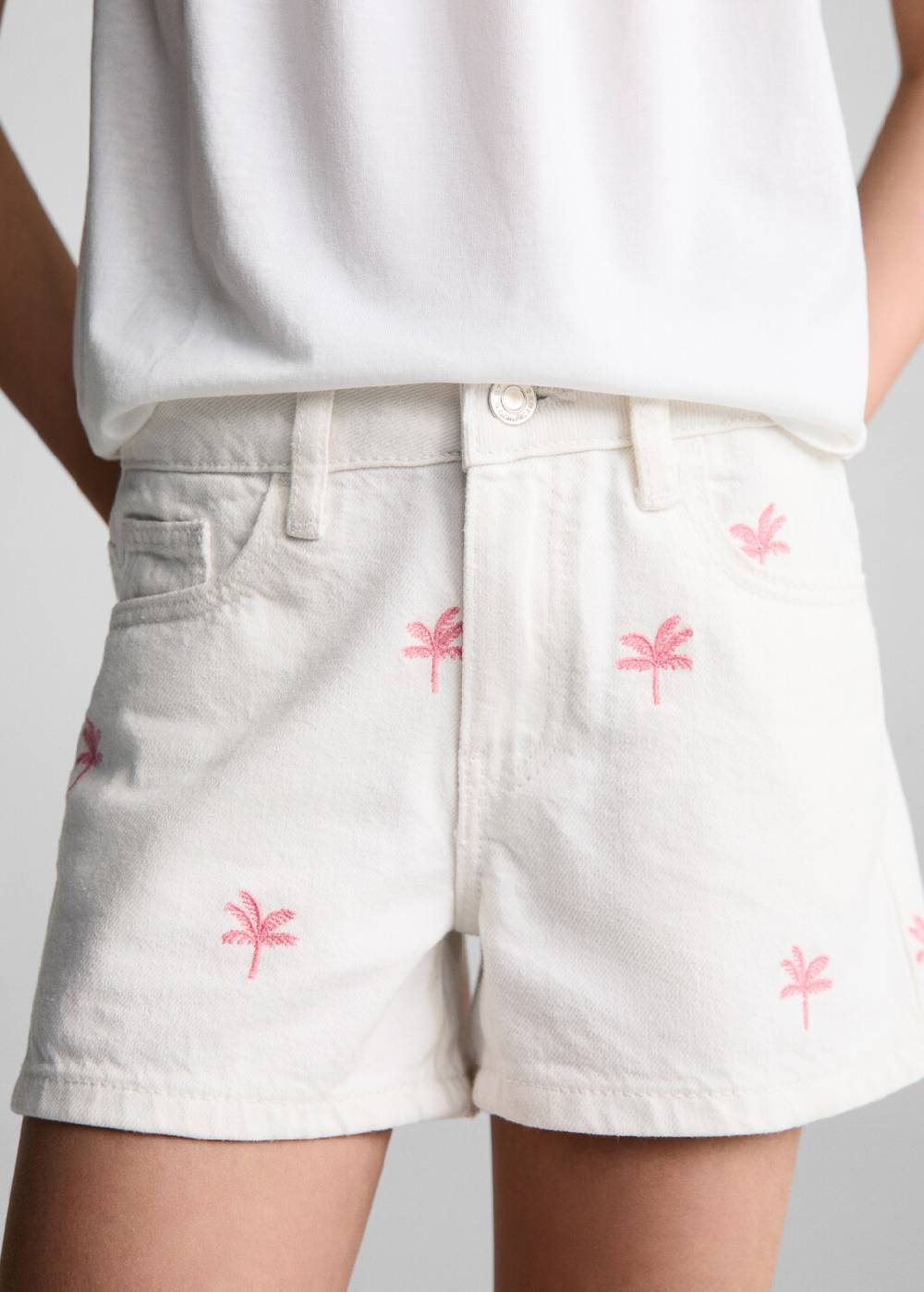 Mango Bestickte Baumwollshorts Speichern exportieren