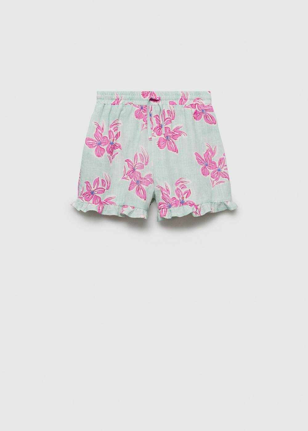 Mango Baumwollshorts mit Blumenmuster Black Friday Preise