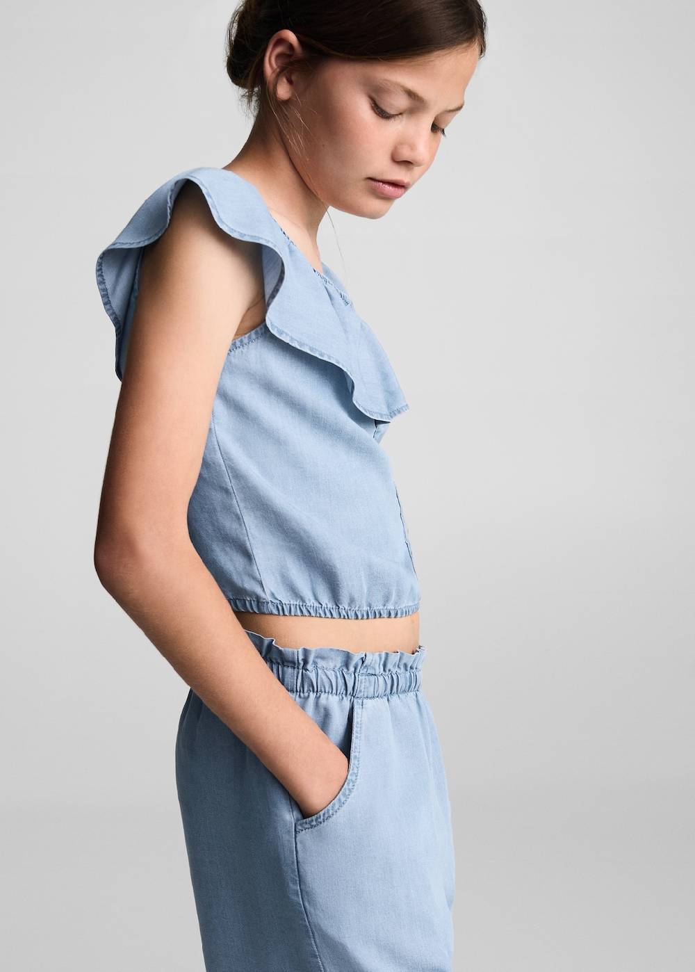 Mango Lyocell-Shorts mit Stretchbund Im Verkauf