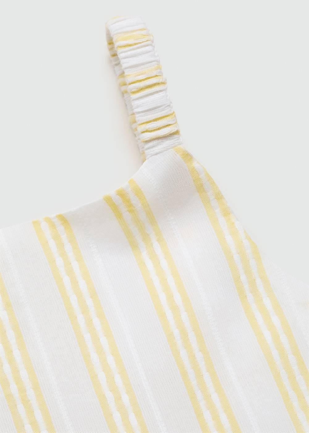 Mango Gestreiftes Rüschenkleid 2025