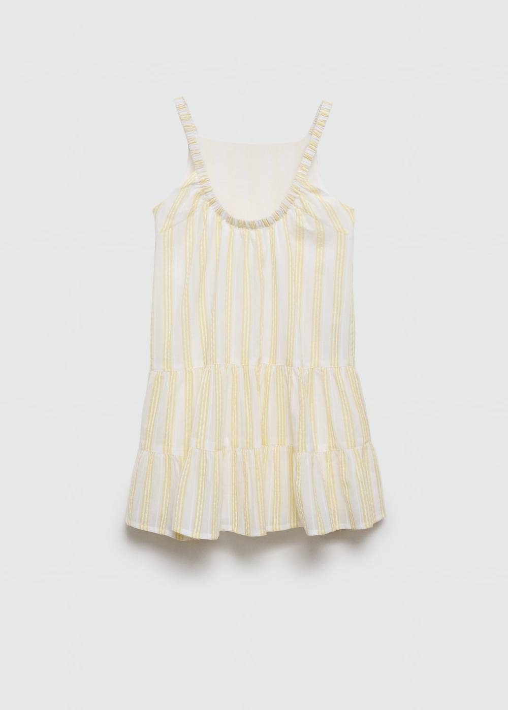 Mango Gestreiftes Rüschenkleid 2025