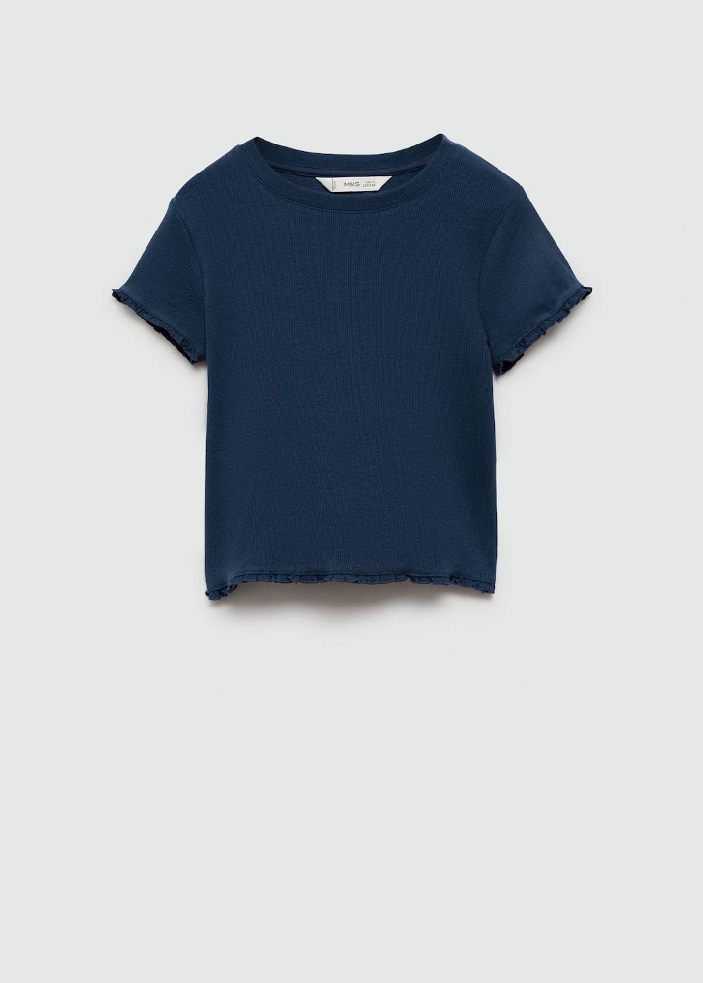 Mango Geripptes Kurzarm-T-Shirt Outlet