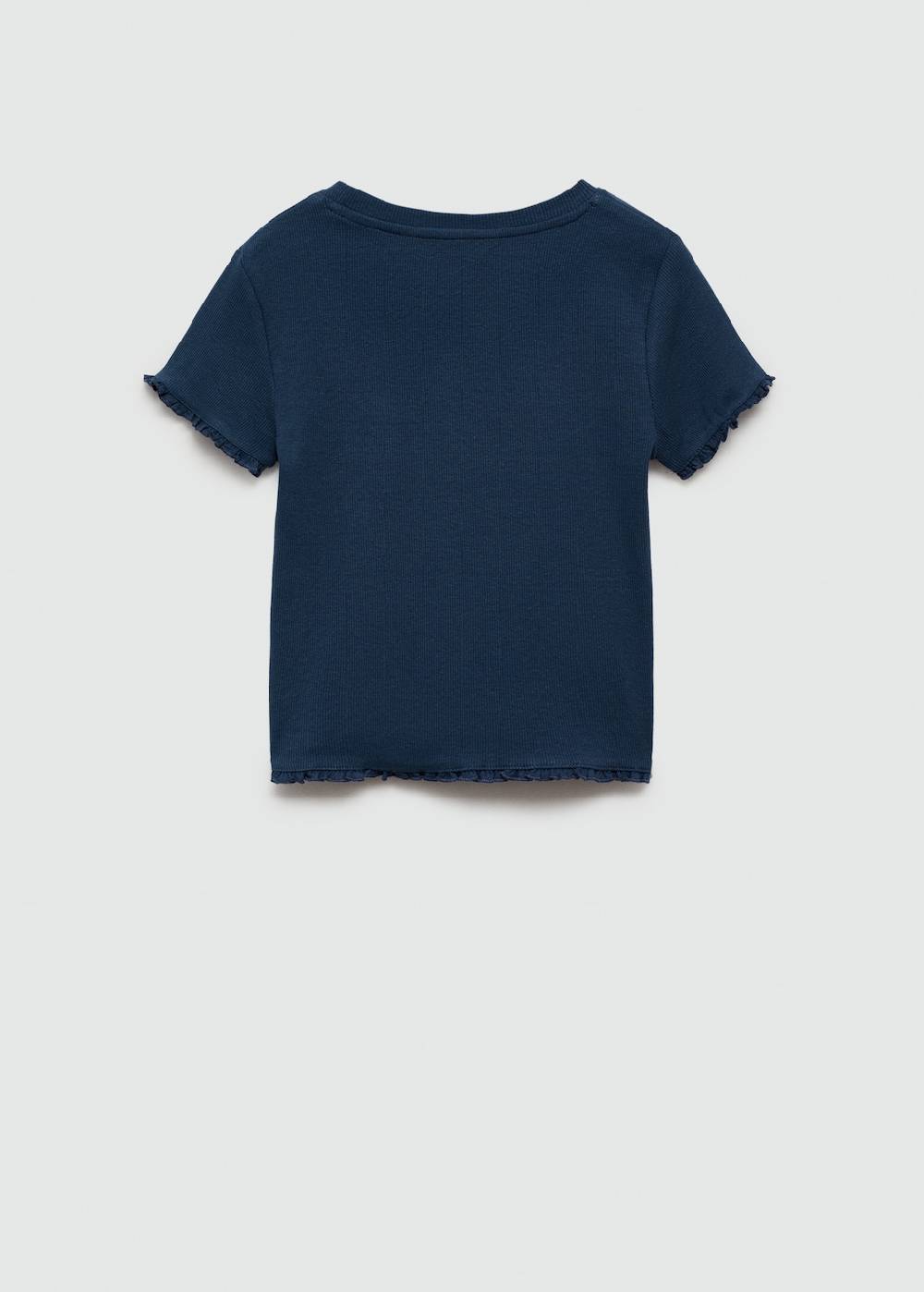 Mango Geripptes Kurzarm-T-Shirt Outlet