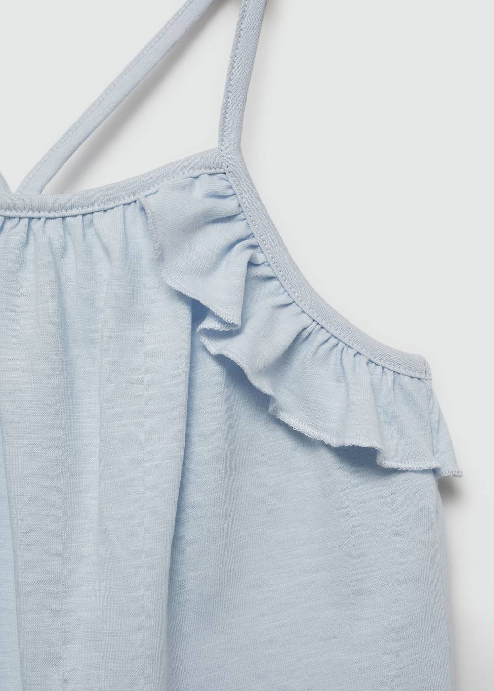 Mango Träger-T-Shirt mit Volant Fabrikpreis