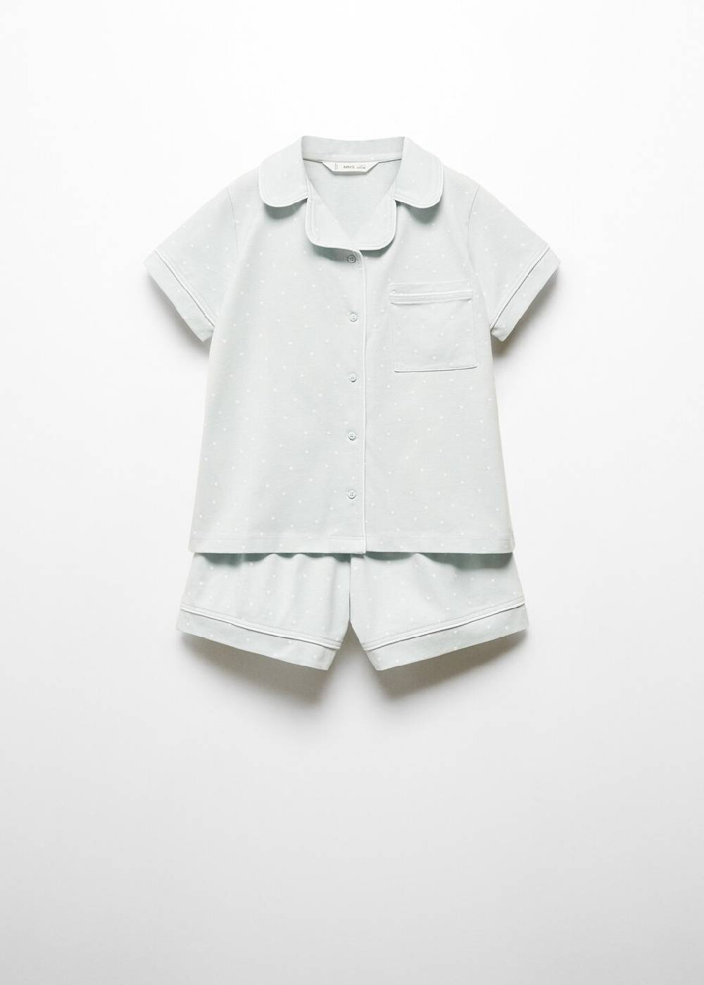 Mango Kurzer Pyjama mit Polka Dots Großer Ausverkauf