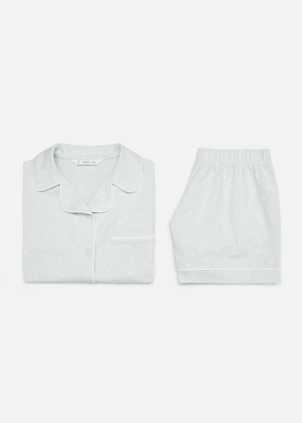 Mango Kurzer Pyjama mit Polka Dots Großer Ausverkauf