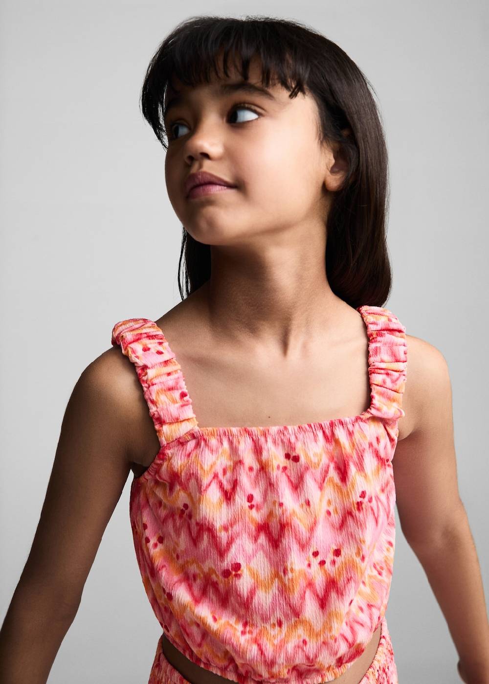 Mango Gemustertes Crop-Top Flash Sale