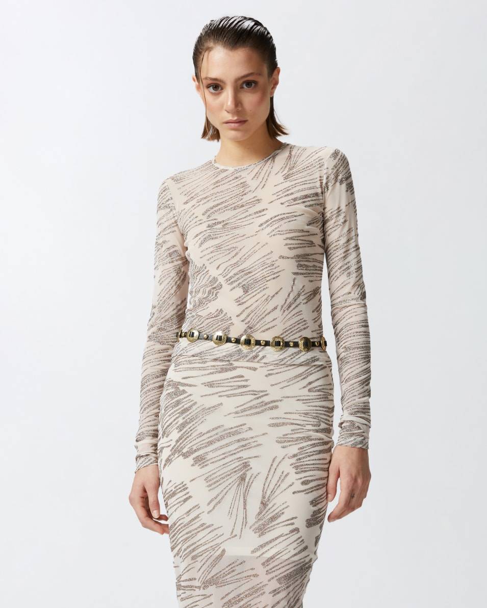 Pinko Shirt aus Tüll mit Glitzerprint Bis zu 55% Rabatt