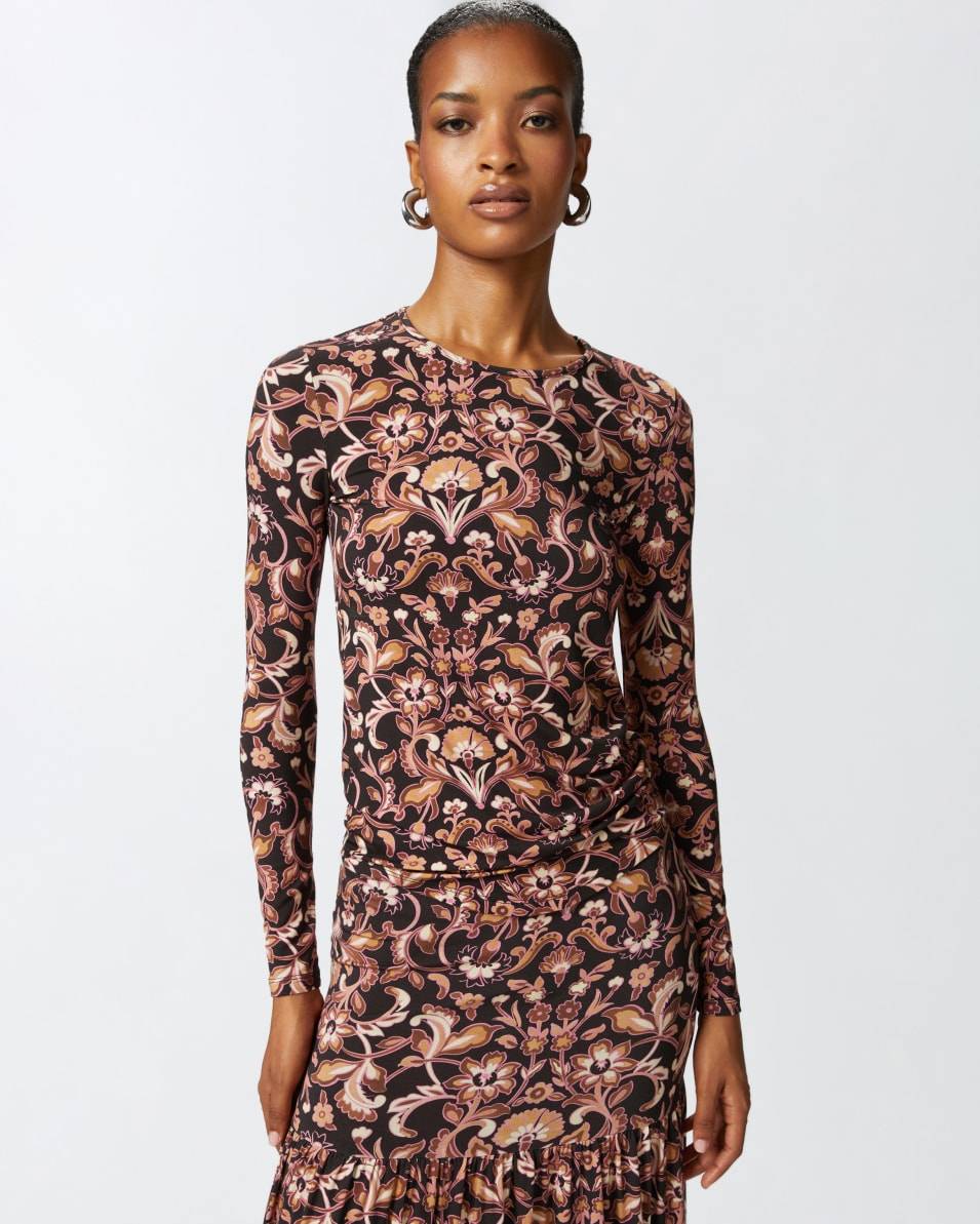 Pinko Langarm-Shirt mit Blumenprint Speichern exportieren