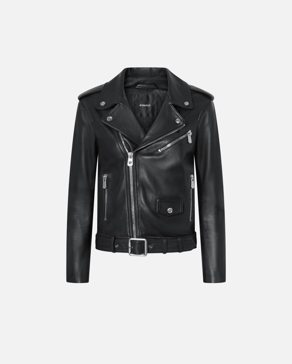Pinko Bikerjacke aus weichem Nappaleder Auslauf
