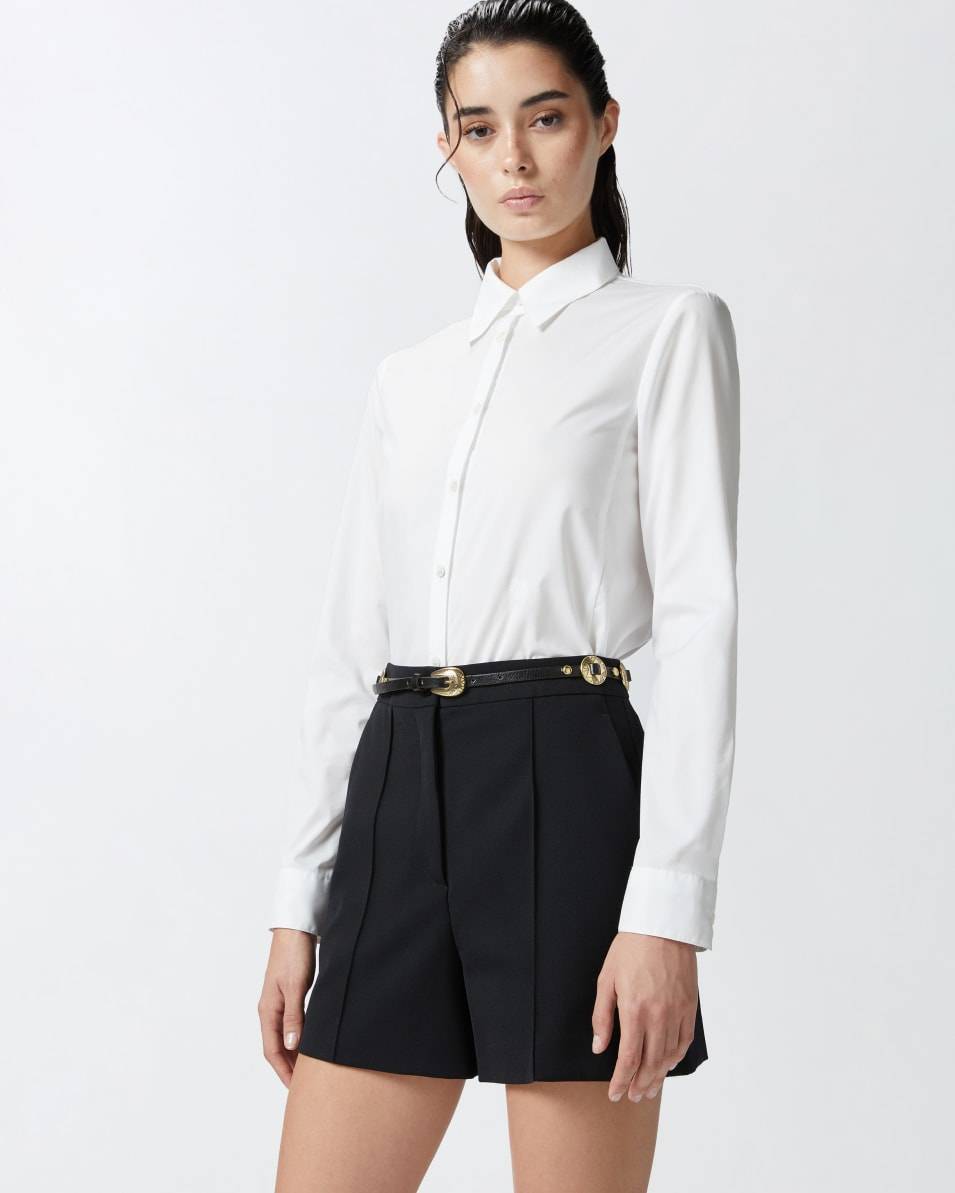 Pinko Hemdbluse im Slim Fit aus Stretch-Popeline mit Stickerei Verkauf